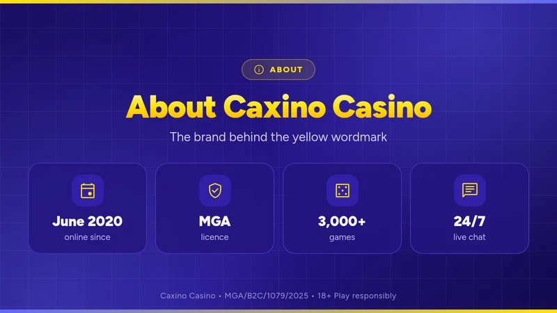 About Caxino Casino card: online since June 2020, MGA licence, 3,000+ games, 24/7 live chat